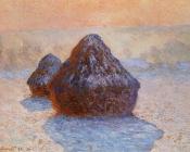 克劳德 莫奈 : Grainstacks, White Frost Effect